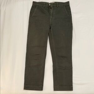 Everlane Slim Leg Crop Pants, Lunar Green